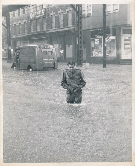 Brooklyn inondation 1960 pluie photo photographie argentique vintage