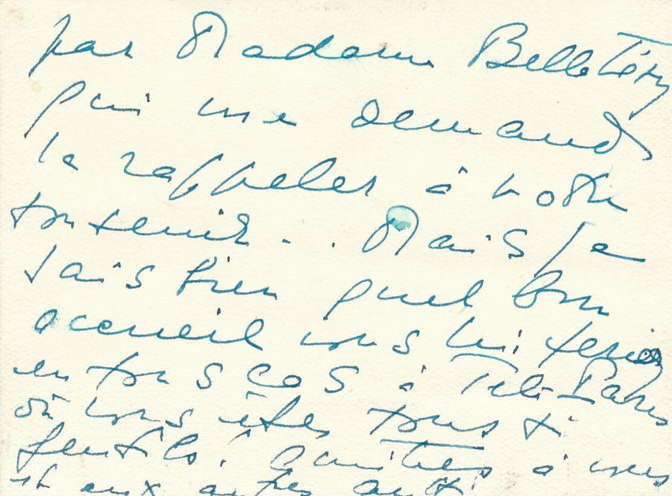 Juliette ACHARD, épouse Marcel Achard sur Féral et chabannes lettre autographe