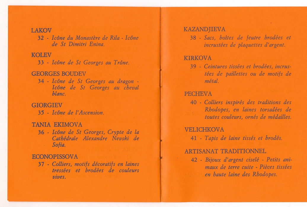 art Maîtres populaires bulgares Galérie Séraphine livret exposition 1975 Vallier