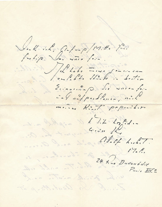 Suisse Adolf HERBST peintre correspondance 9 lettres autographes signées galerie