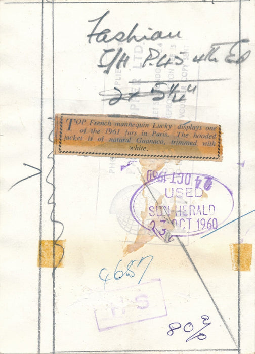 4 photo mannequin Bettina Lucky Woos Lamy années 60 et 3 photos défilés