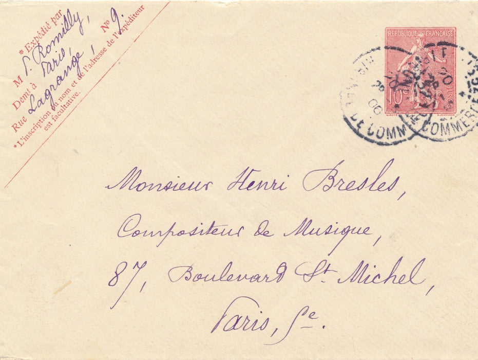 Paul ROMILLY chanson poéte 2 lettres autographes signées Henri BRESLES