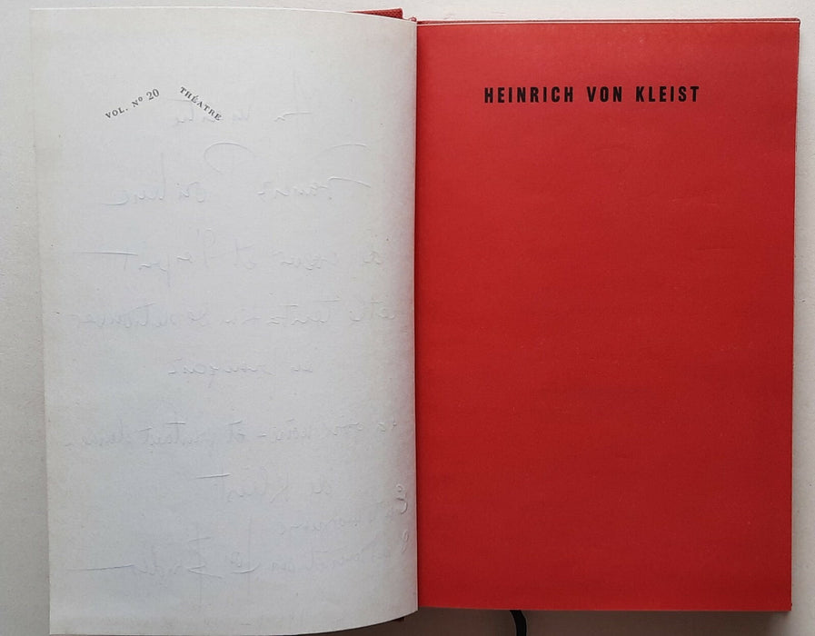 Heinrich von KLEIST Lou Bruder envoi autographe à Francis POULENC