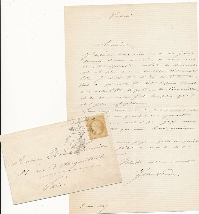 Adélaïde Zélia PONSIN actrice Comédie-Française 7 lettres autographe signées