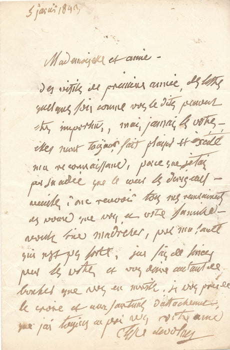 à Rosalie WAN DEURSEN dramaturge lettre autographe signée théâtre