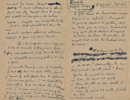 peinture Atlan lettre et manuscrit autographe signé poésie de peintres R. Renne