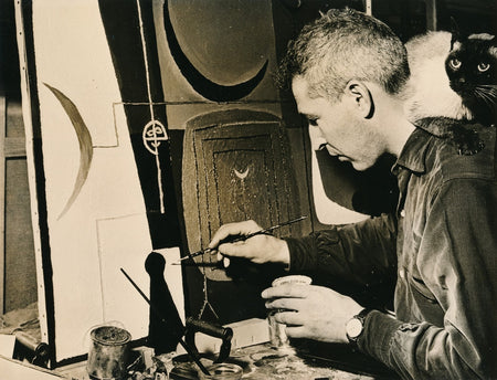 photo Zev Daniel Harris peintre sculpteur américain hongrie tirage vintage 