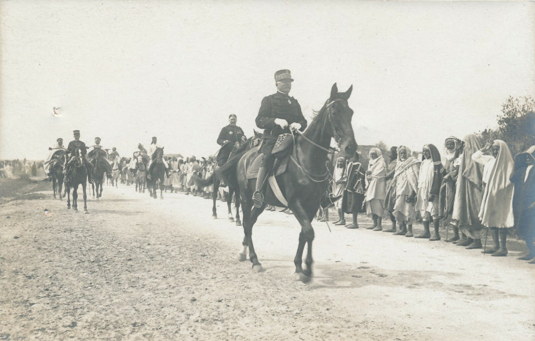 Général PISTOR lettre ET 2 cartes postales photo autographe signée Tunis 1910