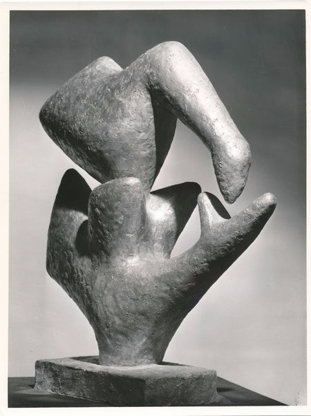 Photographie Geza Vandor Etienne Hajdu sculpture argentique vintage tampon