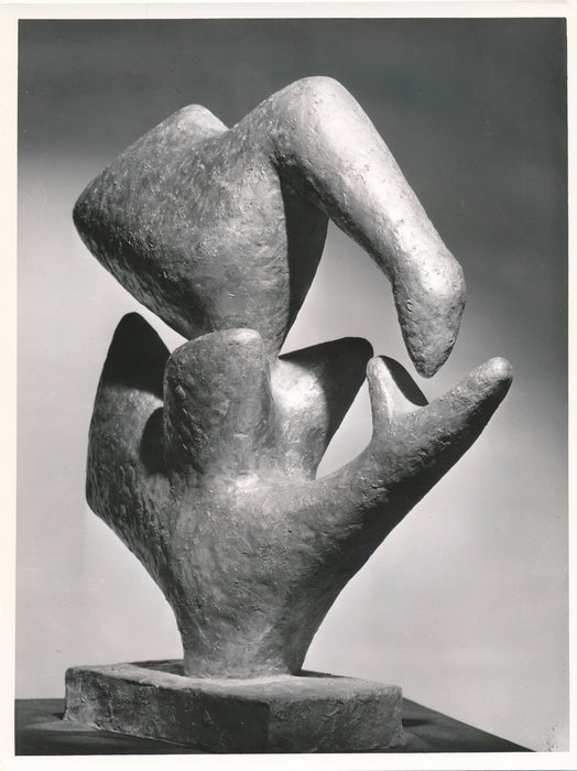 Photographie Geza Vandor Etienne Hajdu sculpture argentique vintage tampon