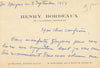 5 documents autographes Henry BORDEAUX Taponier Bellet Mainguet