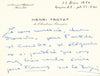 écrivain ensemble Troyat 1 carte autographe signée 1 photo 2 envois