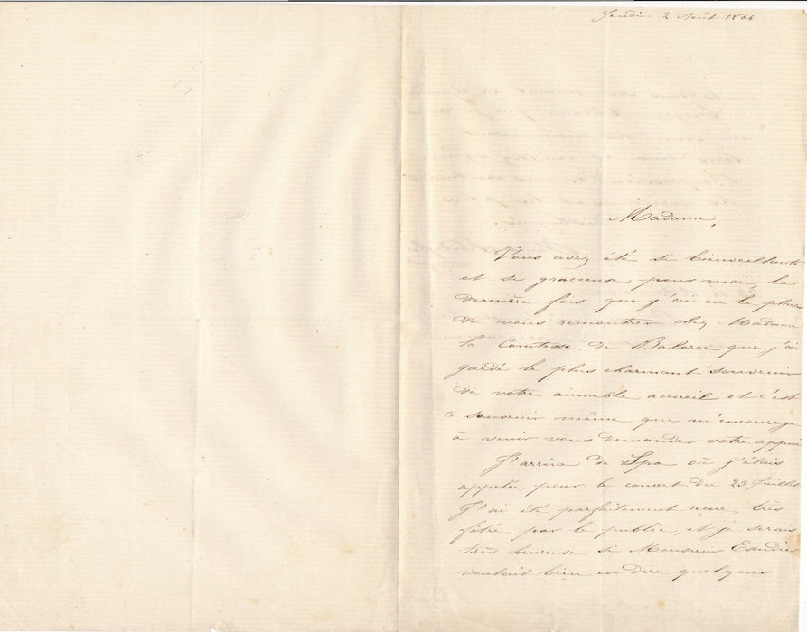 Blanche PEUDEFER opéra soprano 2 lettres autographes à Méquillet Escudier