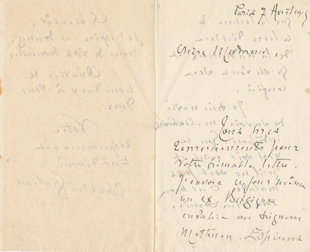 Charles GROLLEAU intéressante correspondance 4 lettres poésie Guilbeaux guerre