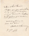 Ambroise THOMAS compositeur lettre autographe signée places opéra