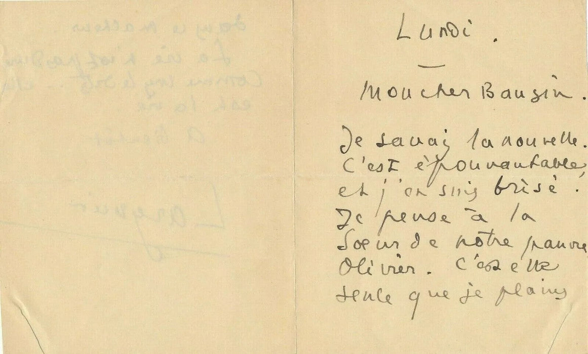 Léo LARGUIER 5 lettres autographes signées 1 carte Vignaud Durègne Bauzin