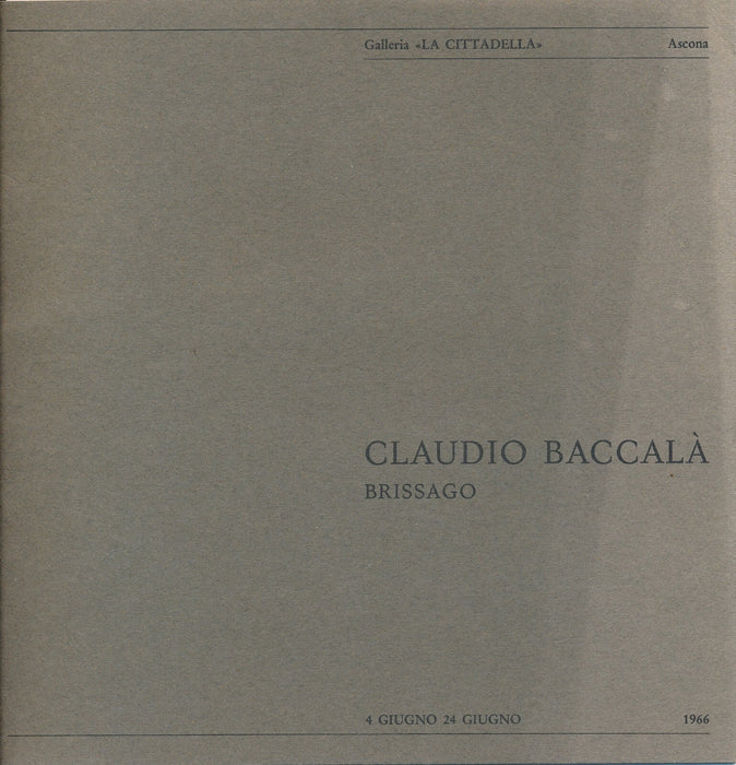 peintre italien Claudio BACCALÀ catalogue signé ET lettre autographe ET note