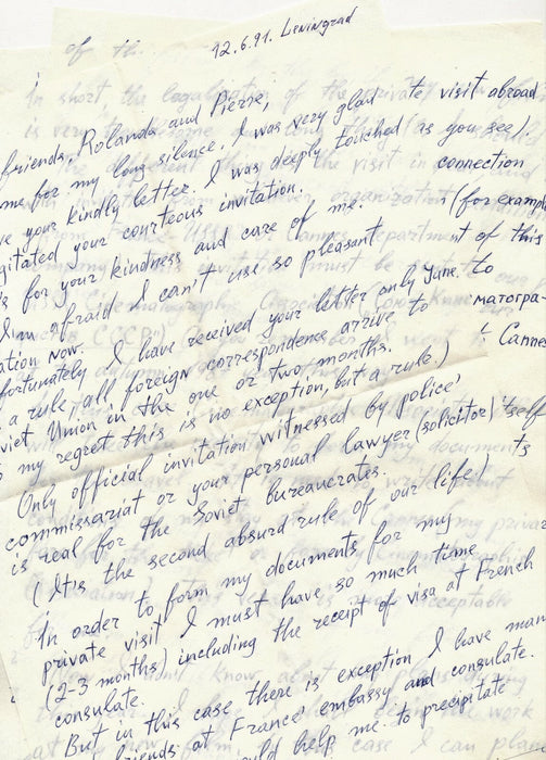 Cinéma Konstantin LOPOUCHANSKI cinéaste russie Correspondance de 6 lettres