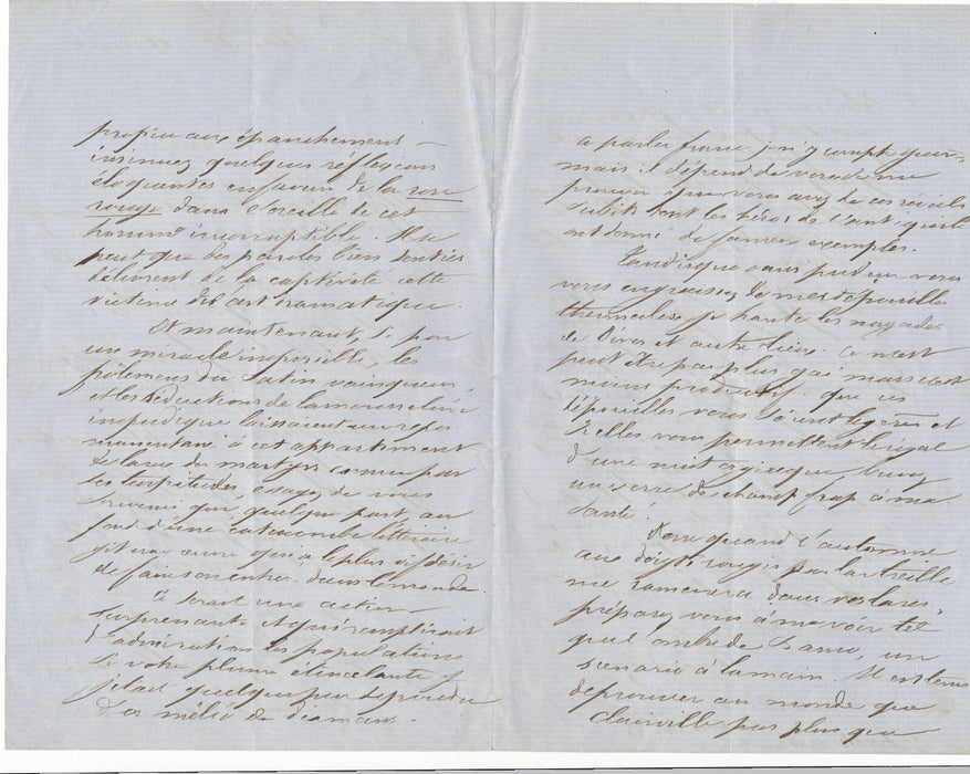 Amédée ACHARD à Jules de PRÉMARAY amusante lettre de deux amoureux du théâtre