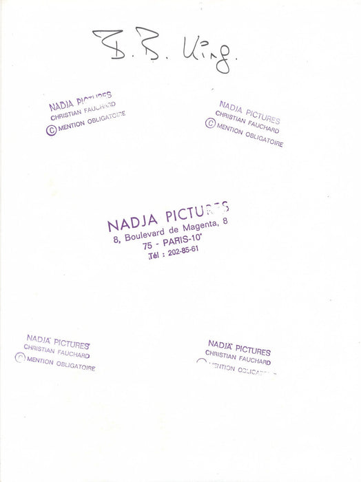 Photographie BB king tirage argentique époque vin des années 60 Fauchard blues