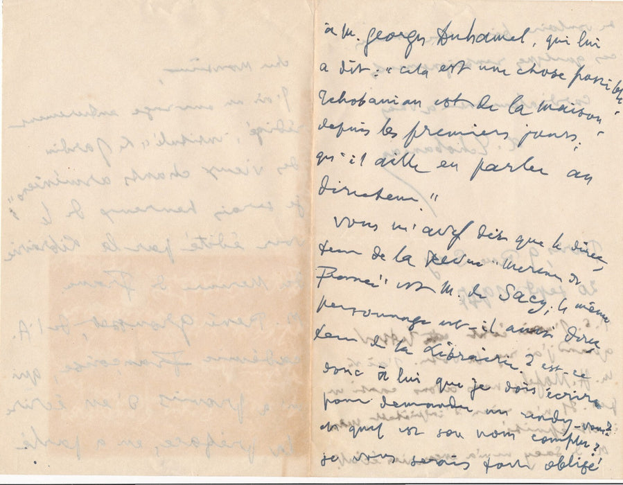 Archag TCHOBANIAN 2 lettres autographes signées Jardin des vieux chants arménien