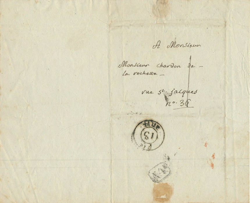 LODÈVE DE SAINTE-CROIX lettre autographe signée Chardon de LA ROCHETTE Séguier