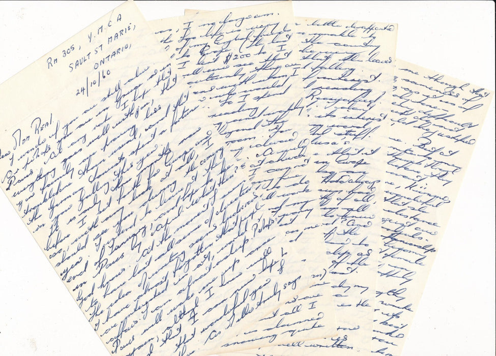 écrivain Malcom MENZIES correspondance autographe 4 lettres Canada anarchisme