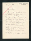 Charles GENUYS sur ses chantiers lettre autographe signée architecte