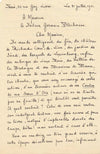 bel ensemble autographe Paul FORT 2 lettres 2 cartes 1 lettre épouse dédicace