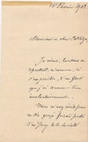 compositeur Gustave Canoby lettre autographe signée jury excuse Malherbe 1909