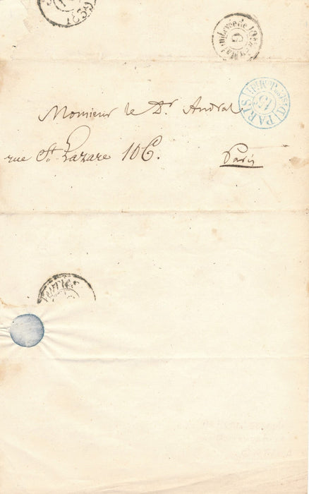 chimiste Mathieu ORFILA et la politique député Evreux lettre autographe signée