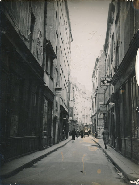 rue possiblement Paris vers 1930 photo photographie époque INSTITUTION POINTEAU