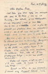 Francis PONGE prépare une causerie lettre autographe signée à Gaëtan Picon
