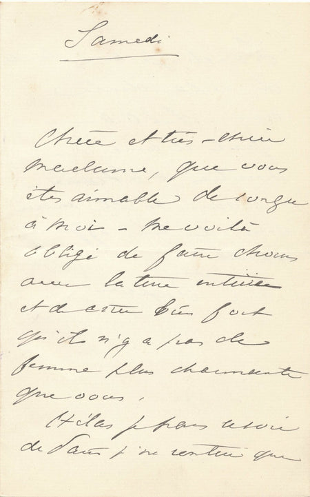 Charles Marie DUPERRÉ lettre autographe signée invitation amiral militaire