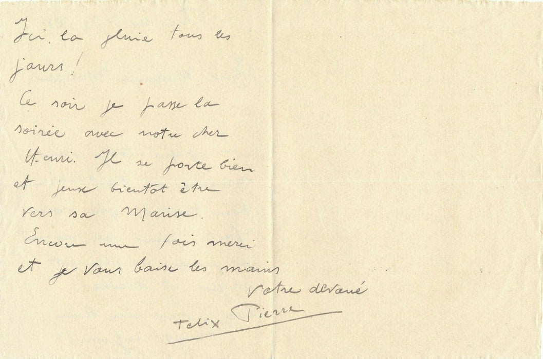 Félix PIERRE Sartrouville dessinateur 6 lettres à Henri Béraud écrivain