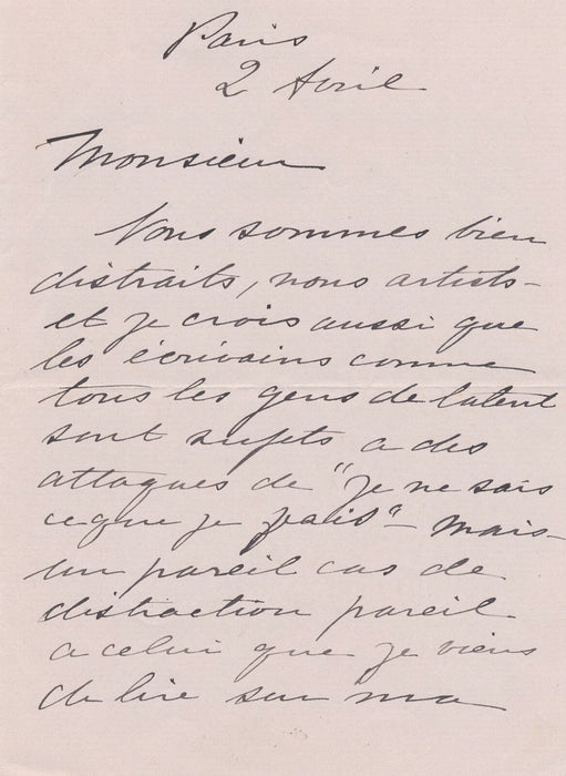 Emma NEVADA soprano américaine lettre autographe signée elle perd la tête humour