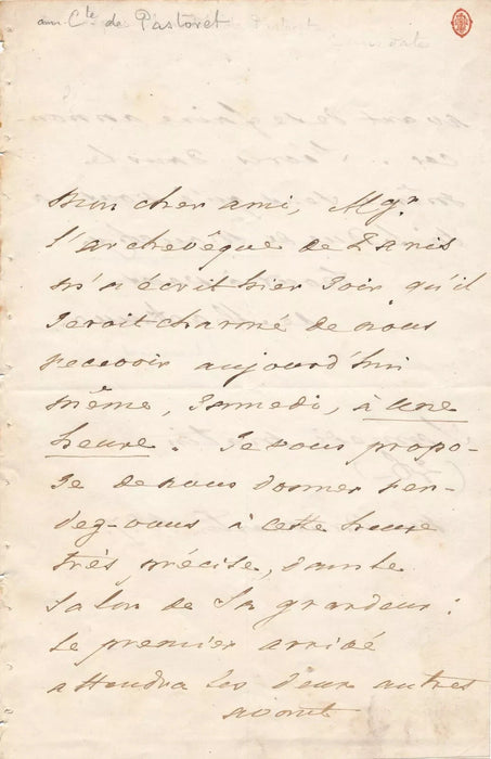 Militaria marine Amiral MACKAU bel ensemble 6 lettres autographes signées