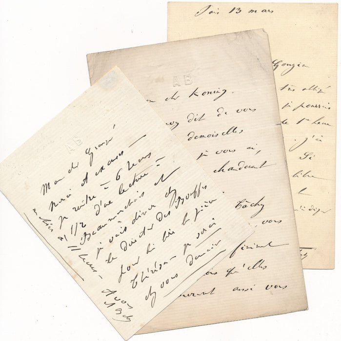 Adolphe BELOT dramaturge riche correspondance de 21 lettres ! lot théâtre