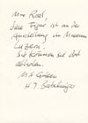 Hafis Joachim BERTSCHINGER Suisse artiste 7 lettres autographes