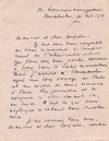 écrivain Serge de Chessin lettre autographe signée Svea