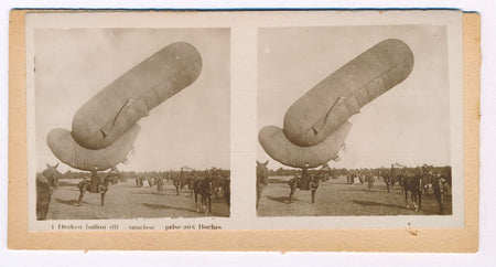 Draken Ballon saucisse prise aux Boches Stéréographie photo photographie