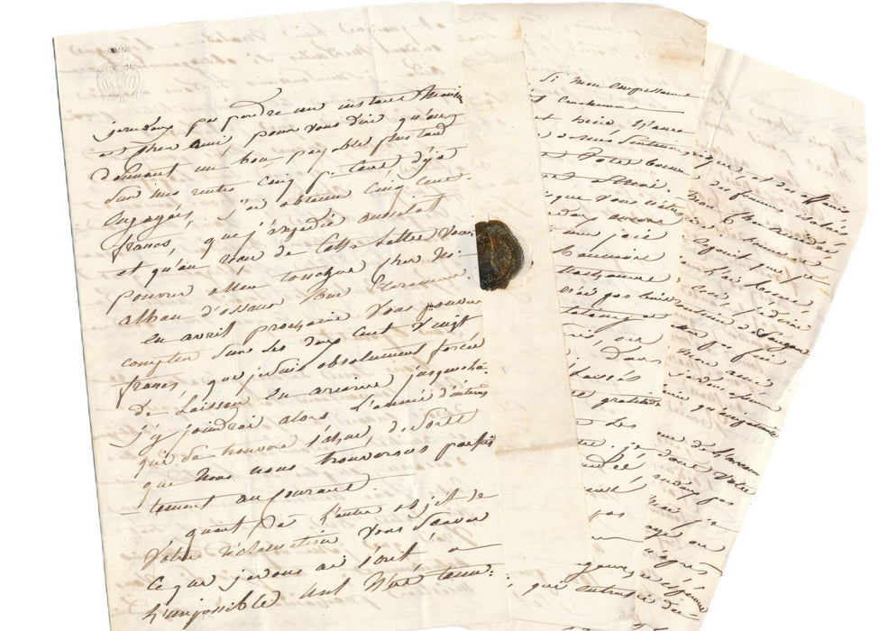 Anne Marie de MARGUERYE comtesse HAUTEFEUILLE 11 lettres autographes signées