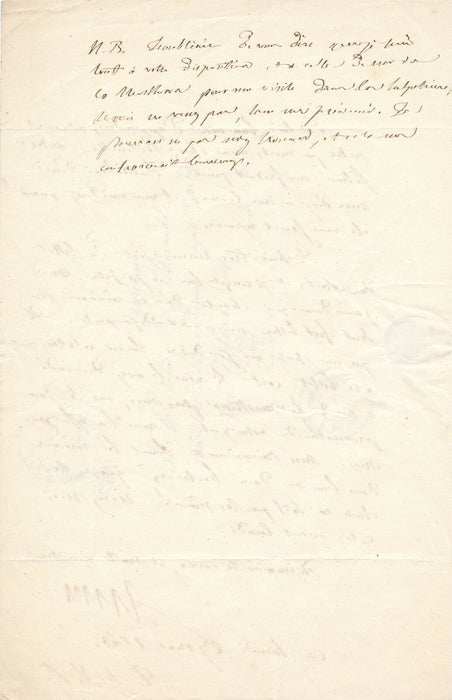 Louis Francisque LÉLUT médecin médecine lettre autographe signée POISEUILLE