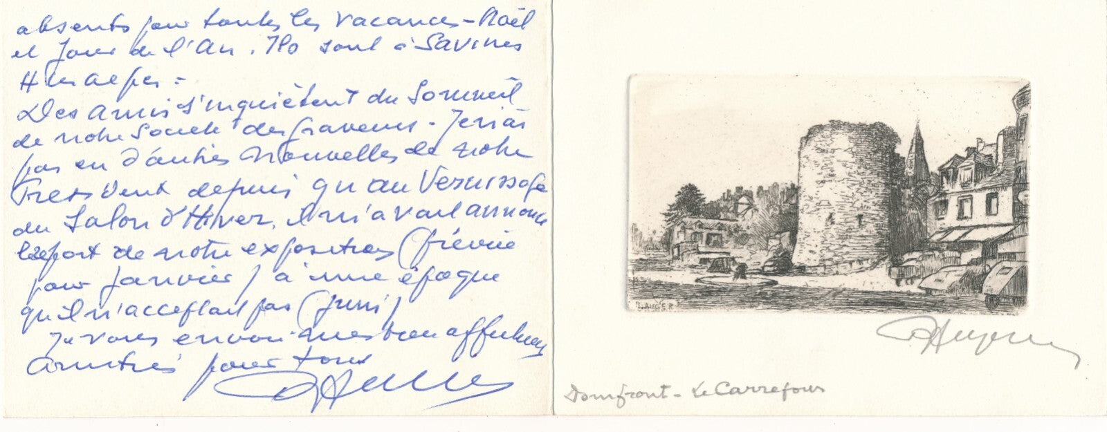 Raymond Léon AUGER 10 gravures originales signées 10 envois autographes 1 lettre