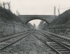 Rail chemin de fer en direction de Versailles photo photographie 1934
