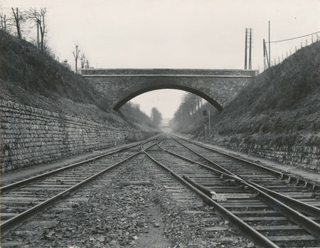 Rail chemin de fer en direction de Versailles photo photographie 1934
