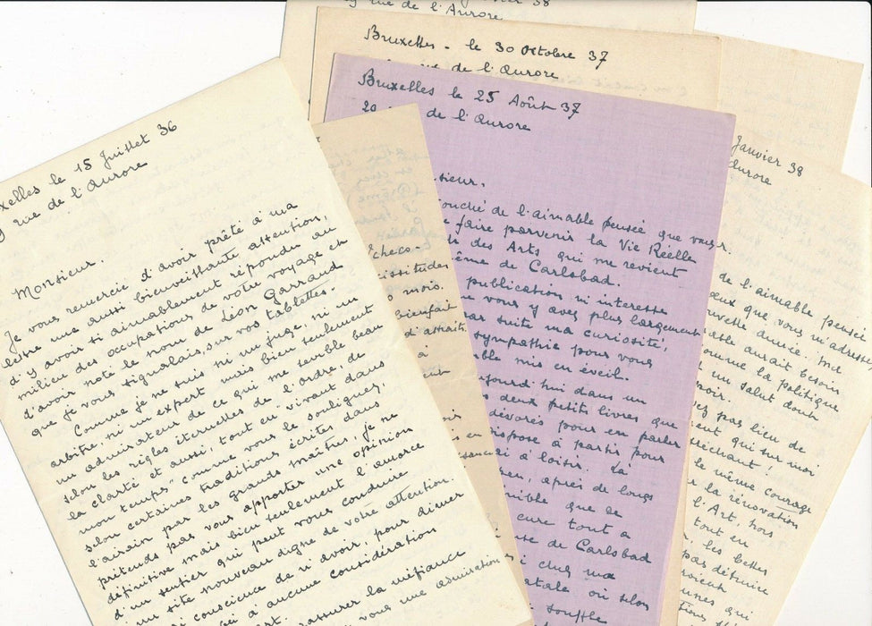 Comte JONAGE correspondance 10 lettres autographes signées Léon Garraud Lyon