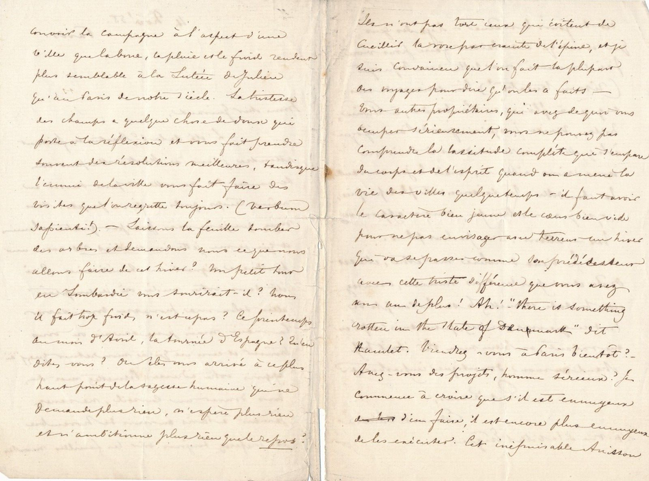 Edward Vernon CHILDE lettre autographe signée Jean Baptiste GUIRAUD compositeur