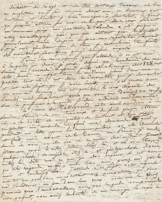 HEURTELOUP lithotritie belle lettre autographe signée sur l'obtention décoration