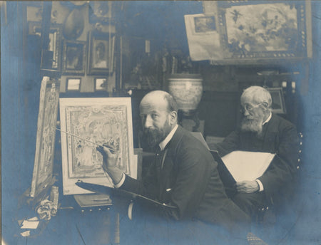 Le regard d'un peintre non identifié photo photographie époque pinceau chevalet